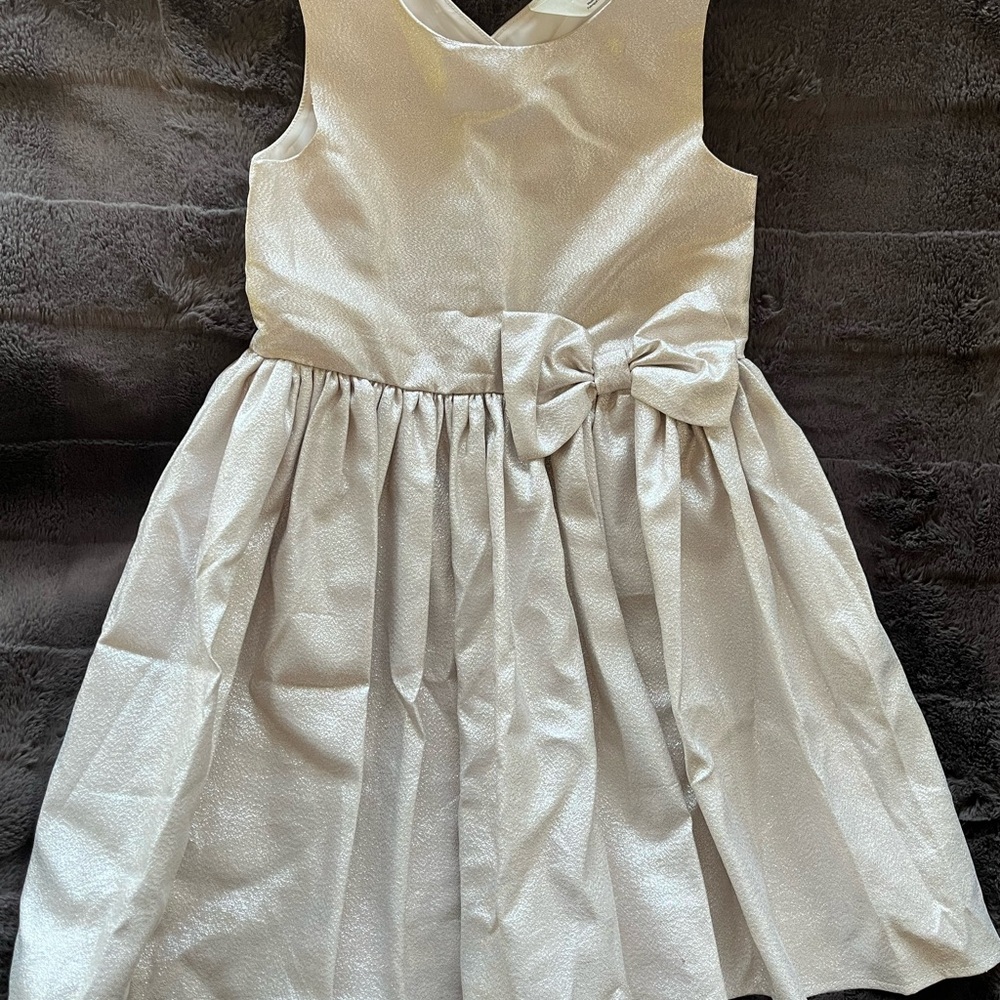 H&M Cream Formal Kids Dress with Bow